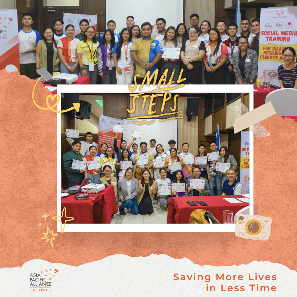A-PAD PH trained over 60 Human Resource Network volunteers across General Santos, Legazpi, and Cebu on using social media for disaster preparedness and climate advocacy—equipping youth, educators, and community leaders to combat misinformation and amplify local resilience through digital storytelling