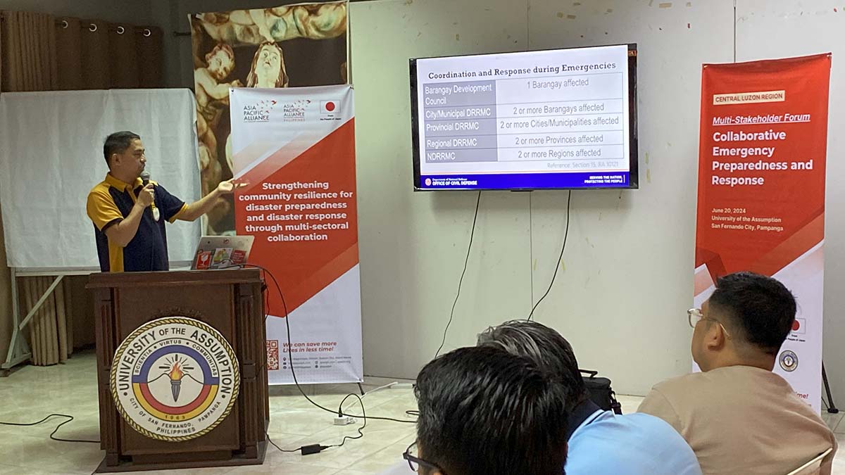 Paul Roxas, OCD3 Chief of Operations, elaborated on the framework and principles of multi-sector emergency response, highlighting OCD3's pivotal role in implementing a comprehensive disaster risk reduction program.